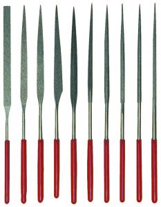 (OS)10Pc Professional Quality Diamond File Set,Insulated Handle 180 Grit